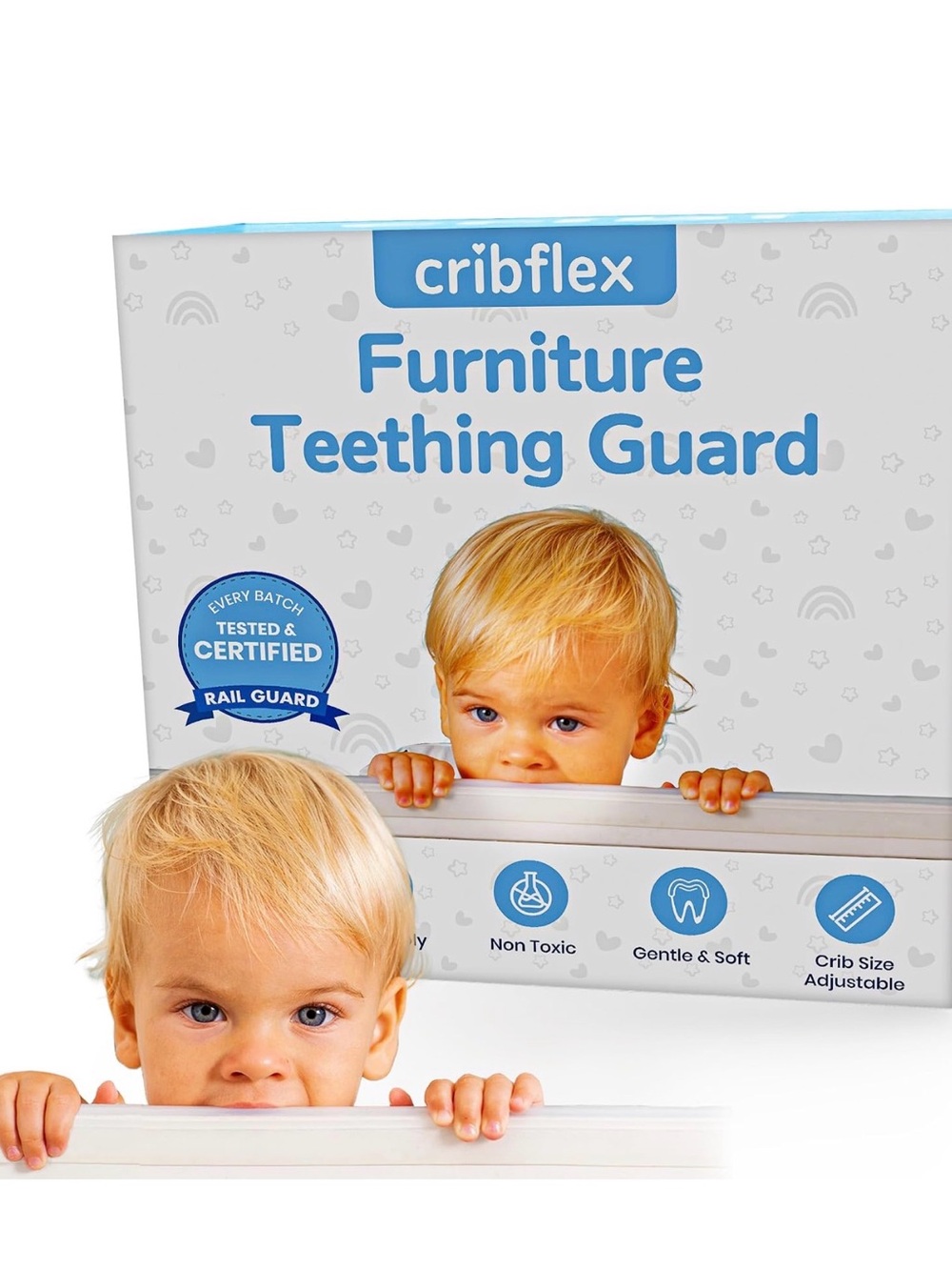 Cribflex Crib Rail Covers for Teething Edge Protector for Baby Parent-Made